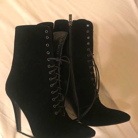 Simmi London Black Lace-up Booties - Picture 3 of 3